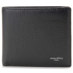 二つ折り小銭財布 レザー monteSPIGA-MOSMSP004BK