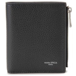 スマート二つ折財布 レザー monteSPIGA-MOSMSP007BK