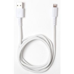 Lightningコネクタ やわらか切れにくいケーブル 1m ホワイト QL-0402WH