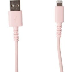 Lightningコネクタ やわらか切れにくいケーブル 2m ピンク QL-0403PK