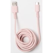 USB Type-Cコネクタ やわらかくて切れにくいケーブル 2m ピンク QTC-0403PK