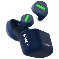 完全ワイヤレスイヤホン BEANS PRO ACTIVE Bluetooth対応 ブルー