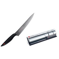 霞 カービングナイフ グレー + シャープナー 30020