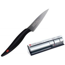 霞 フルーツナイフ グレー + シャープナー 32008