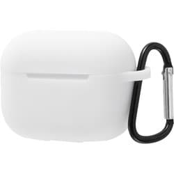 AirPods Pro シリコンケース ノーダスト カラビナ付き/ホワイト IS-APPC1/W