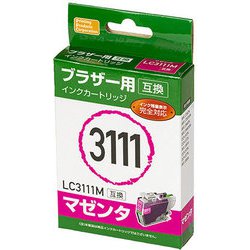 互換インクカートリッジ ブラザー LC3111M マゼンタ PP-BLC3111M
