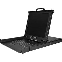 ラックマウント対応KVMコンソールドロワー 17インチLCD 1U 8ポートKVMスイッチ搭載 RKCONS1708K