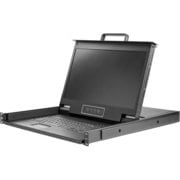 ラックマウント対応KVMコンソールドロワー 1080p/HD対応17.3インチLCD 1U シングルKVMスイッチ RKCONS17HD