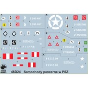 TRM48D24 ポーランド軍の装甲車 第1ポーランド軍 装甲師団 [1/48スケール ミリタリー用デカール]