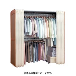 NEW 木製伸縮式クローゼットハンガー ブラウン FL0387110