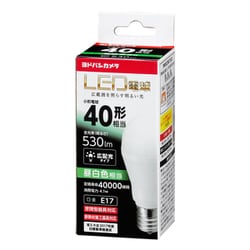 小型LED電球 40形相当 530lm E17 昼白色相当 広配光タイプ 密閉器具・断熱材器具対応 LDA4NGE17YY