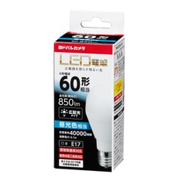 小型LED電球 60形相当 850lm E17 昼光色相当 広配光タイプ 密閉器具・断熱材器具対応 LDA6DGE17YY
