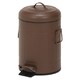 スチール ラウンドペダルペール 5L ブラウン 34740