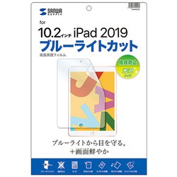 iPad 10.2インチ 2021年モデル/2020年モデル/2019年モデル用ブルーライトカット液晶保護指紋防止光沢フィルム LCD-IPAD12BC