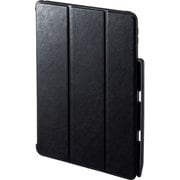 iPad 10.2インチ 2021年モデル/2020年モデル/2019年モデル用 Apple Pencil収納ポケット付きケース ブラック PDA-IPAD1614BK