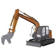 66103 日立建機 油圧ショベル ZAXIS 135US クラッシャー仕様機 [1/35スケール プラモデル 2024年5月再生産]