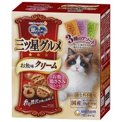 銀のスプーン 三ツ星グルメ お魚味クリーム お魚・鶏ささみレシピ 3種のアソート [猫用 ドライフード 180g 成猫（1歳～） 総合栄養食]