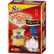 銀のスプーン 三ツ星グルメ パウチ フレーク まぐろ入りかつお [猫用 ウェットフード 35g×8袋 全年齢適応 一般食]