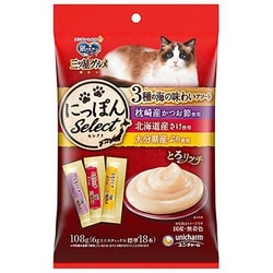 三ツ星グルメ おやつ にっぽんSelect 3種の海の味わいアソート 108ｇ（6g×18本） [猫用おやつ]