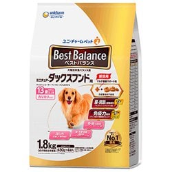 ベストバランス カリカリ仕立て ミニチュア・ダックスフンド用 13歳以上用 [犬用 ドライフード 1.8kg 13歳以上 総合栄養食]