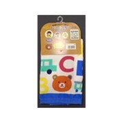 WJ441901 [おりこうタオル ポケットタウン ニッコニコ BLUE ウォッシュタオル]