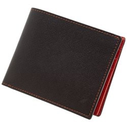 財布 レザーベラ付き二つ折り財布 BS-9064 BR