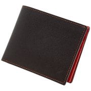 財布 レザーベラ付き二つ折り財布 BS-9064 BR