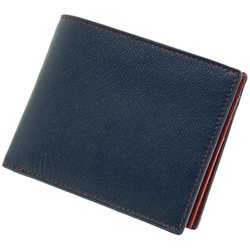 財布 レザーベラ付き二つ折り財布 BS-9064 BL