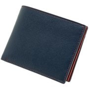 財布 レザーベラ付き二つ折り財布 BS-9064 BL