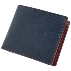財布 レザー二つ折り財布 BS-9065 BL