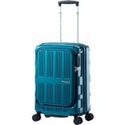 スーツケース MAXBOX フロントオープンシリーズ 旅行日数目安：1～2泊 34L/拡張時41L TSAロック搭載 機内持ち込み可 ALI-5511 ターコイズブルー