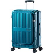 スーツケース MAXBOX フロントオープンシリーズ 旅行日数目安:4~7泊 62L/拡張時70L TSAロック搭載 ALI-5611 ターコイズブルー