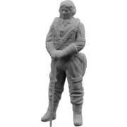 NS144043 第二次大戦日本軍戦闘機パイロット WWII IJN Fighter Pilot resin figure ? 2 pcs [1/144 レジン製ミリタリーフィギュア]