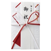 和しぐさ エンボス金封 大判赤白花結 キ-WS2105