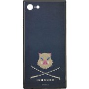 KMY-07D [iPhone SE（第2世代）/8/7 4.7インチ用 スクエアガラスケース 鬼滅の刃 嘴平 伊之助]
