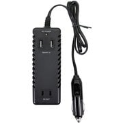OWL-DCU2A2-BK [車内でコンセントが使える＋SmartIC搭載 AC：85W USB：2.4A 急速充電 カーコンセント インバーター ブラック]