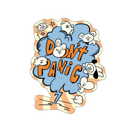 Bt21 トラベルステッカー Don T Panic キャラクターグッズ