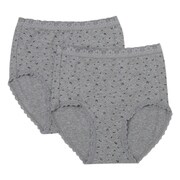 ベア天花+ドットプリントショーツ2P L 杢グレー 921-33535-30