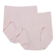 スムースバックレースショーツ2P L ピンク 921-33550-30