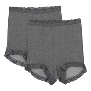 ナイロンFTY1分丈ショーツ2P L グレー 921-33546-32