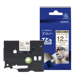 ラベルライターピータッチ用 リボンテープ 12mm ホワイト 文字色ゴールド TZe-R234