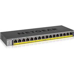 PoE＋ スイッチングハブ ギガ PoE＋x16ポート （全体76W） ファンレス 設定不要 FlexPoE対応 GS116LP-100AJS