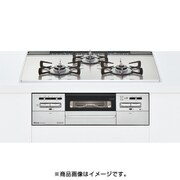 ビルトインガスコンロ Mytone（マイトーン） 幅75cm プロパンガスLPG 左右強火 3口 耐熱強化ガラス 水無し両面焼き RHS71W27U12DGVW/LP