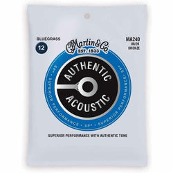 Martin（マーチン） アコースティックギター弦 Authentic Acoustic SP 80/20 Bronze MA-240 Bluegrass（12-56） MA-240/ブルーグラス