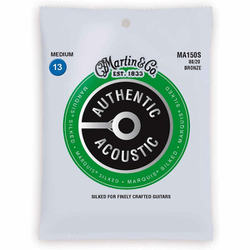 Martin（マーチン） アコースティックギター弦 Authentic Acoustic Marquis Silked 80/20 Bronze MA-150S Medium（13-56） MA-150S/ミディアム