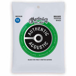 Martin（マーチン） アコースティックギター弦 Authentic Acoustic Marquis Silked 92/8 Phosphor Bronze MA-550S Medium（13-56） MA-550S/ミディアム