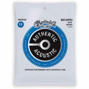 Martin(マーチン) アコースティックギター弦 Authentic Acoustic SP 80/20 Bronze MA-150PK3 Medium(13-56) 3セットパック MA-150PK3(3Pack) ミディアム