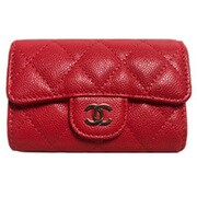 キーホルダー キャビアスキン シルバー金具 レッド AP0222 Y33352 N5332