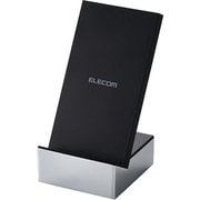 Qi規格対応ワイヤレス充電器/5W/10W/スタンド/メタル筐体/シルバー W-QS04SV
