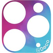 XEI13-ID-A03 [iPhone 11 Pro/11 Pro Max カメラ用 i's Deco（アイズ デコ） PATTERN ネオンカラー ブルー]